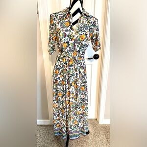 1. State Multicolor Floral Midi Dress
